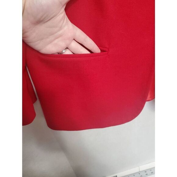 Requirements Vintage Women's Petite 100% Wool Single Button Red Blazer Old Money - Picture 4 of 10